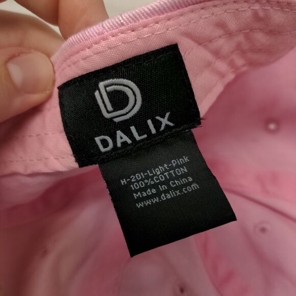 Bride Slideback Hat Pink One Size Adjustable Embroidered 6 Panel Dalix - Picture 8 of 8